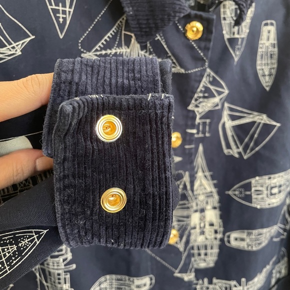 Ralph Lauren navy blue Maritime print jacket sz M - Picture 7 of 10